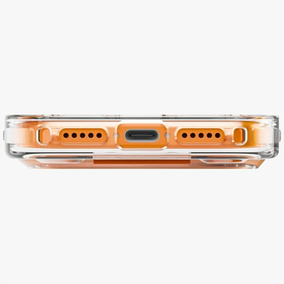 Kllëf telefoni Uniq Heldro Air për iPhone 17 Pro, me Magclick, portokalli
