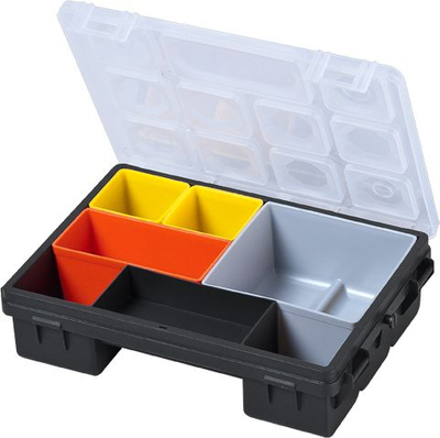 Organizues profesional TANDEM Small, me 6 ndarje të lëvizshme, plastik, gri