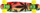 Pennyboard City Rubber Reggae, 22", полипропилен, дизајн Reggae, многуобоен