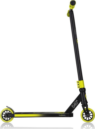 Trotinet stunt Globber GS 540, rrota 100mm, alumin, i zi me neon