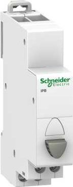 Buton modular Schneider Acti 9 iPB A9E18030, 20A, 1NO, gri