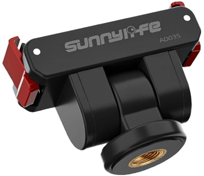 Adapter magnetik për kamerë Sunnylife AD035, montim 1/4", rrotullim 180°, i zi