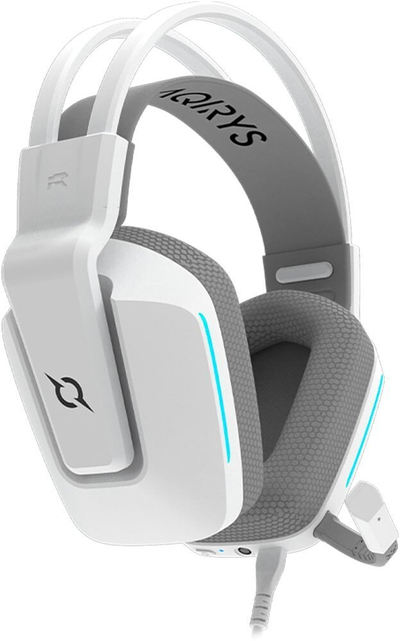 Kufje gaming Alya White me kabllo, me mikrofon që e heq, të bardha