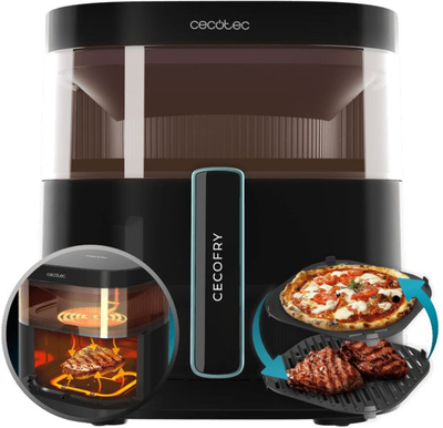 Fritezë me ajër Cecotec Cecofry DuoHeat 6000, 2200W, 6L, 3 në 1, e zezë