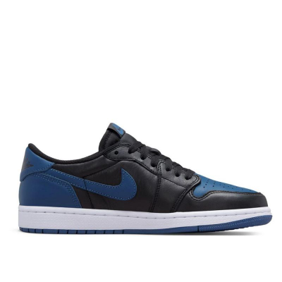 Atlete Jordan 1 Retro Low OG Mystic Navy, për goca, blu e errët