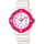 Orë dore CASIO LRW-200H-4B, analoge, 100 m e papërshkueshme nga uji, e bardhë me roze