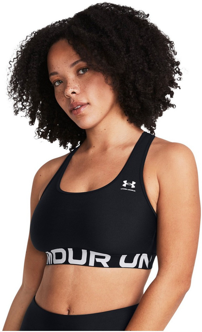 Bust sportiv Under Armour W 1383544, mbështetje mesatare, HeatGear, i zi
