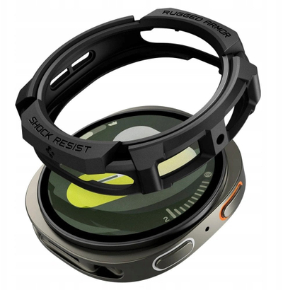 Mbulesë smartwatch Spigen Rugged Armor për Samsung Galaxy Watch8 44mm, matte, e zezë