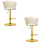 Stol bari Oskar Adjustable Swivel, lartësi e rregullueshme, kadife, bezhë
