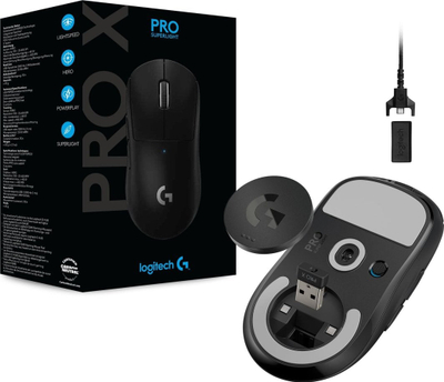 Maus Logitech G Pro X Superlight, i zi + mauspad Logitech G640 SE 10th Anniversary