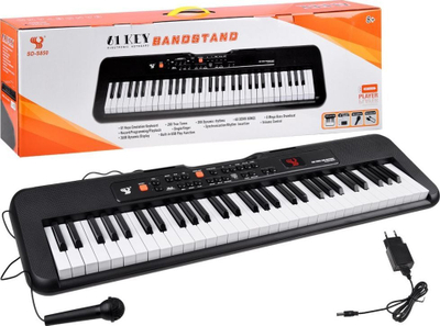 Keyboard elektronik SD-S850, 61 taste, me mikrofon, i zi