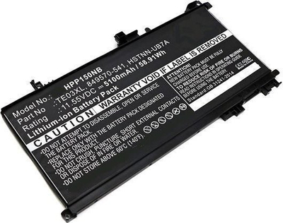 Bateri laptopi CoreParts MBXHP-BA0223, për HP Omen 15, e zezë