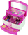Сет шминка за деца Leantoys Vanity Case, кутија со огледало, козметички аксесоари, розова