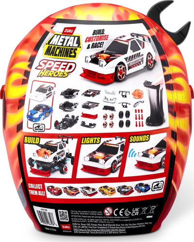 Lodër mësimore Zuru Antsy Labs 67125 Metal Machines Speed Hero, set për me montu makinë, shumëngjyrëshe