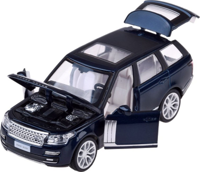 Makine loje Range Rover ZA5048, shkalle 1:36, me drita dhe zera, blu e erret