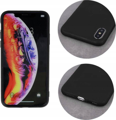Mbulesë telefoni për Motorola Moto G84 5G, silikon TPU matt, e zezë
