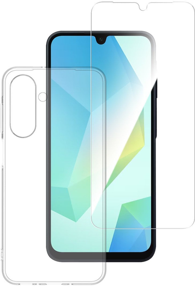 Навлака за телефон 4smarts 360 Protection Set за Samsung Galaxy A26, отпорна на удари, транспарентна