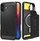 Mbrojtëse telefoni Spigen Rugged Armor MagSafe për iPhone 17, matte, e zezë