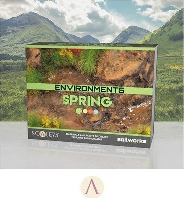 Set terrenesh Scale75 Environments Spring, materiale edhe bojra për diorama, shumëngjyrëshe