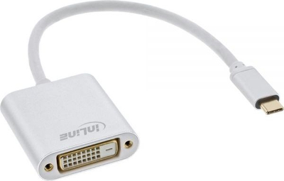 USB InLine USB-C - përshtatës DVI, i bardhë