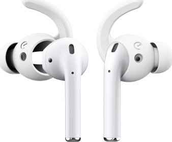 Mbështjellëse silikoni për AirPods KeyBudz EarBuddyz Ultra, 3 madhësi, të bardha