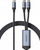 Kabllo karikimi Joyroom Strong Cable, 2 në 1 USB C në 2x USB C, 1.5m, 100W, gri