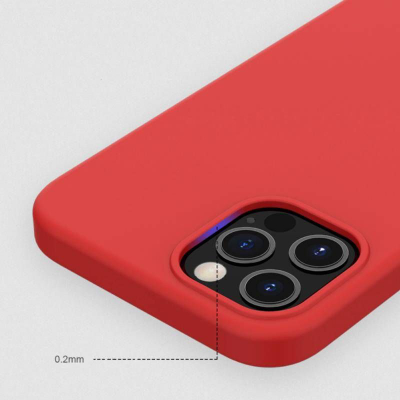 Kukë telefoni Nillkin Flex Pro Magnetic për iPhone 12 Pro Max, silikoni LSR, përputhshme MagSafe, e kuqe
