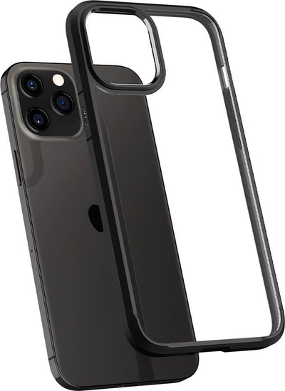 Kornizë mbrojtëse SPIGEN ULTRA HYBRID për iPhone 12/12 Pro, e zezë