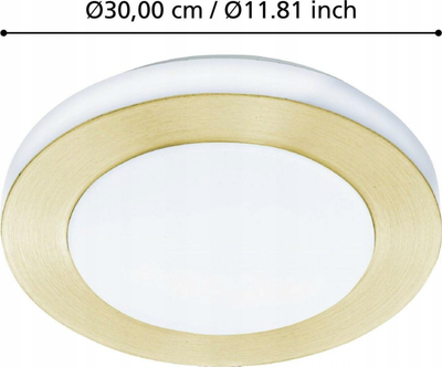 Llampë tavani EGLO LED CARPI, LED 3x3.6W, dritë e ngrohtë, bronz e bardhë