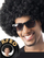 Parukë afro Black, uniseks, e zezë