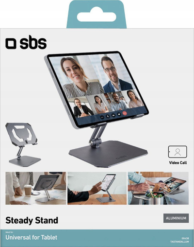 Stendë universale SBS për tablet dhe telefon, e palosshme, gri argjendtë