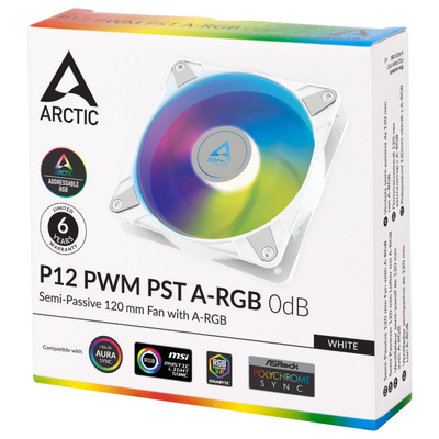 Ftohës për shtëpizë  ARCTIC P12 PWM PST A-RGB 0dB - i bardhë