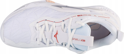 Atlete hendbolli Mizuno Wave Stealth Neo II W, për dysheme mrena, për goca, të bardha