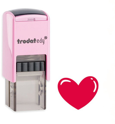 Vulë motivi Trodat EdyFix Heart, 2.0 x 2.0 cm, rozë