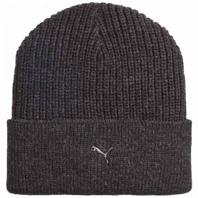 Kapelë beanie Puma Metal Cat 024874 01, akrilik, uniseks, e zezë