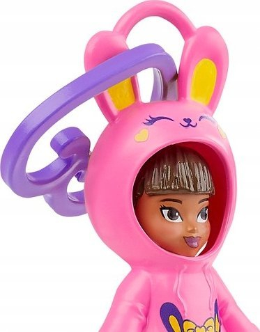 Kukull Polly Pocket Hoodie Friends Polly Rabbit, 8 cm, për goca 4+, shumngjyrëshe