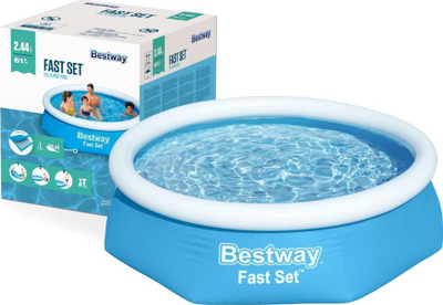 Pishinë me ajër Bestway 57448, 2.44 m, 61 cm, blu