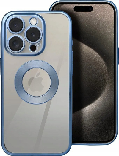 Futrollë OEM Glam Case për iPhone 16 Pro Max, mbrojtëse, blu