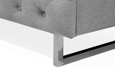 Divan tredësh Beliani Vissland, material stof, 215 cm, gri