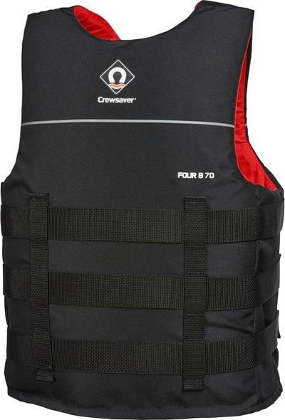 Jelek shpëtimi Crewsaver 2024 me katër shtrëngues, 70N, XL, i zi