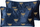 Set me jastëkë dekorativë BLUESTEM Velvet, 30x50cm, me qëndisje insektesh, blu e errët