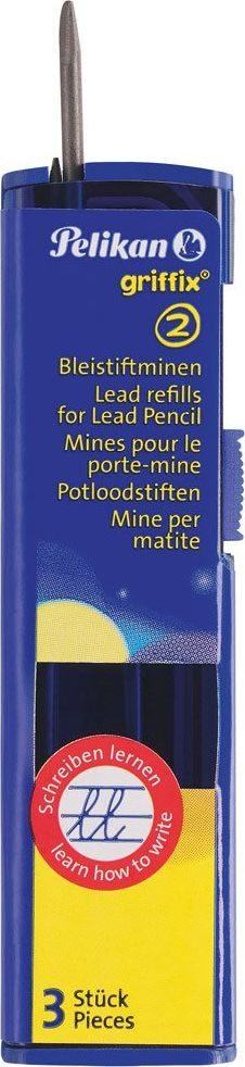 Mina zëvendësuese Pelikan Griffix HB, 2 mm, 3 copë