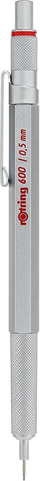 Механичка пенкало Rotring 600, 0.5mm, металик сребрена