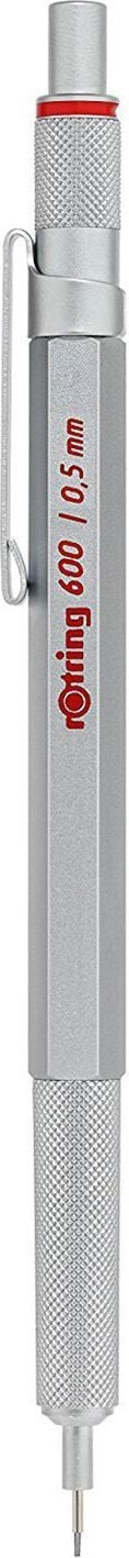 Механичка пенкало Rotring 600, 0.5mm, металик сребрена