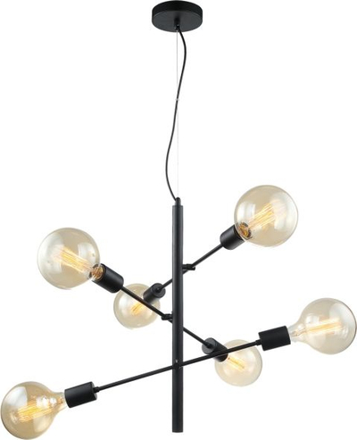 Llambadar Netlighting modern për t’u varur, 6xE27, i zi