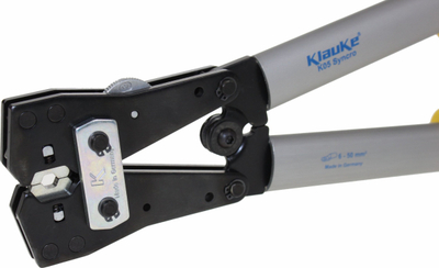 Pincë presimi Klauke K05D, 6–50 mm², për kabllo dhe konektorë, gri e zezë