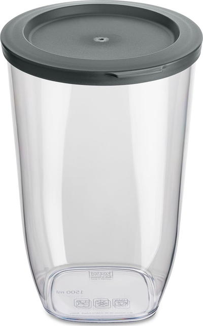 Enë ruajtëse Koziol CONNECT DRY STORAGE M, 1.5L, plastike, gri