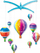 Set kreativ 4M Hot Air Balloon Mobile, 9 balona, dekor shumëngjyrësh
