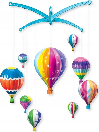 Set kreativ 4M Hot Air Balloon Mobile, 9 balona, dekor shumëngjyrësh
