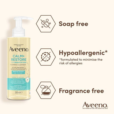 Shkumë pastrues për fytyrë Aveeno, 200 ml
